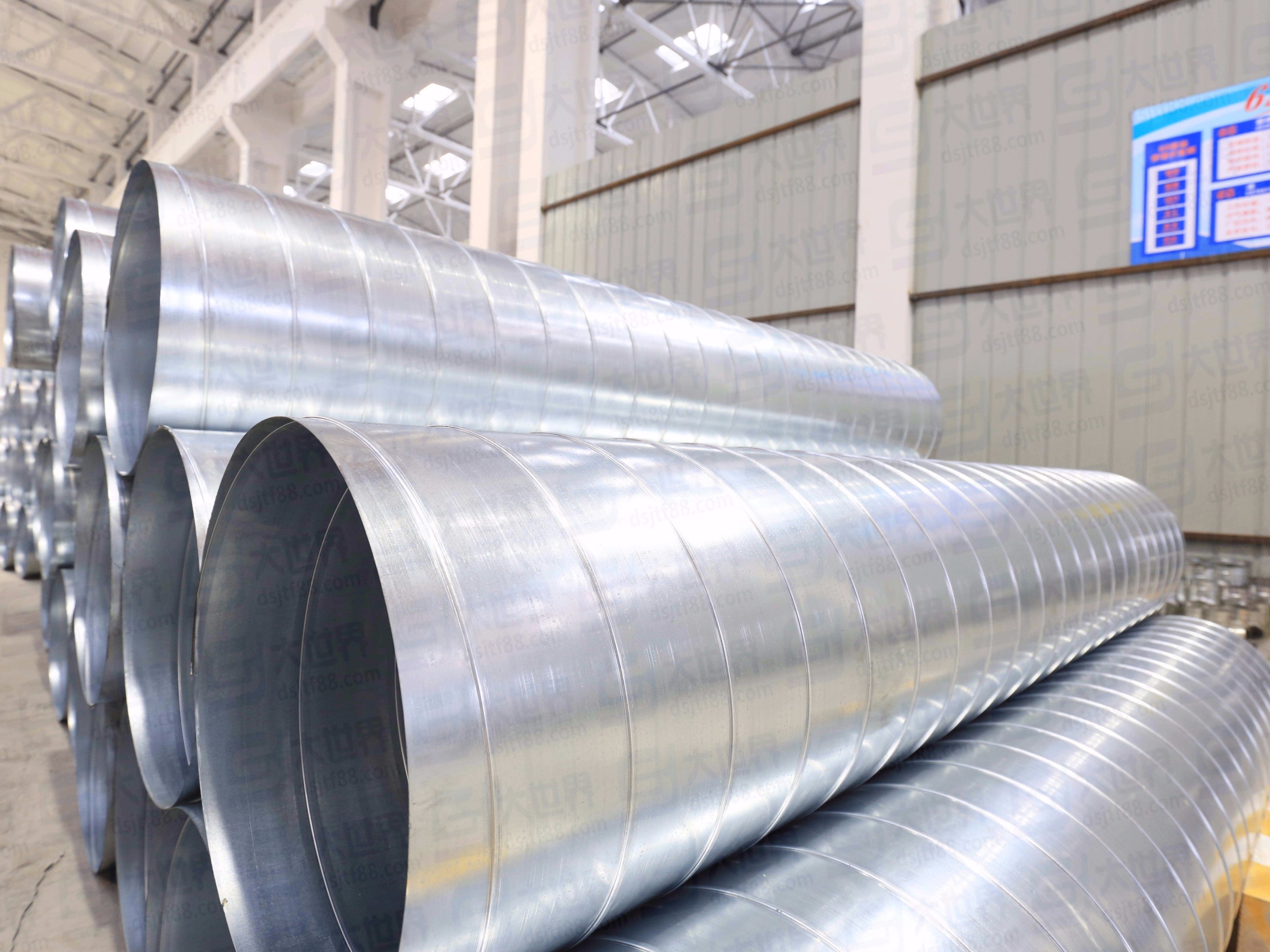 無錫鍍鋅螺旋風(fēng)管-[大世界通風(fēng)]加工定制